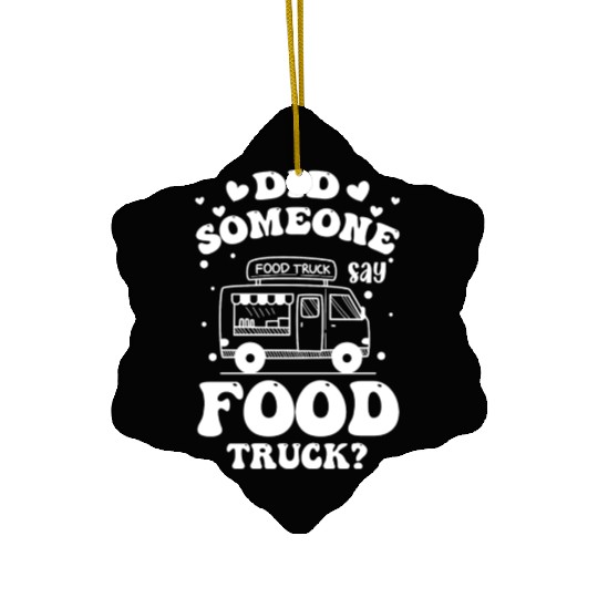 Food Truck Truck Vendor Ceramic Ornaments
