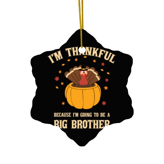 Thanksgiving Big Brother Turkey Pregnant Ceramic Ornaments