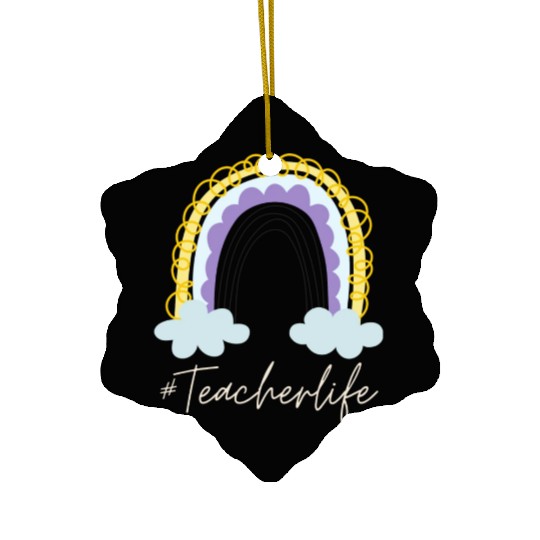 Teacher Life Kindergarten Teacher Appreciation Ceramic Ornaments