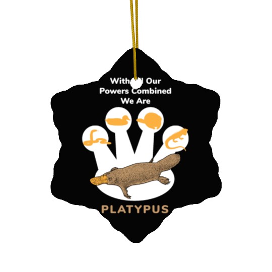 Schnabeltier Power Combined Platypus Ceramic Ornaments
