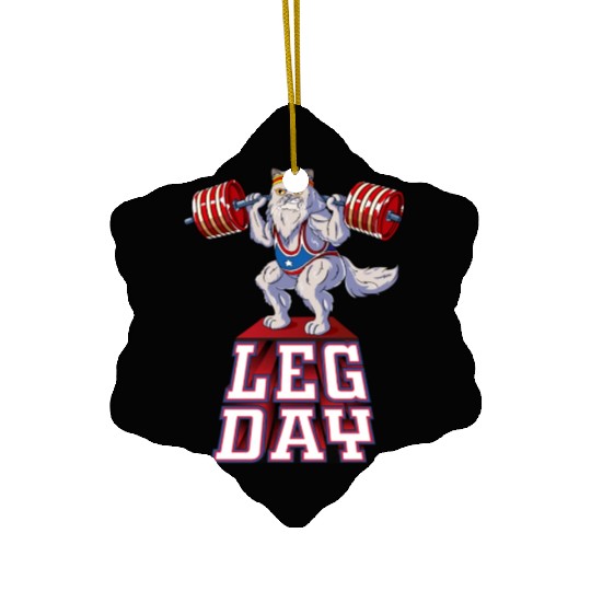Leg Day Persian Weight Lifting Squat Gym Ceramic Ornaments