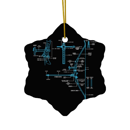 Anatomy Bow And Arrow Definition Of Archery Ceramic Ornaments