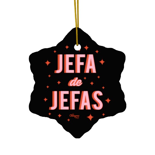 Chingona Inc Jefa De Jefas Blue Small Ceramic Ornaments