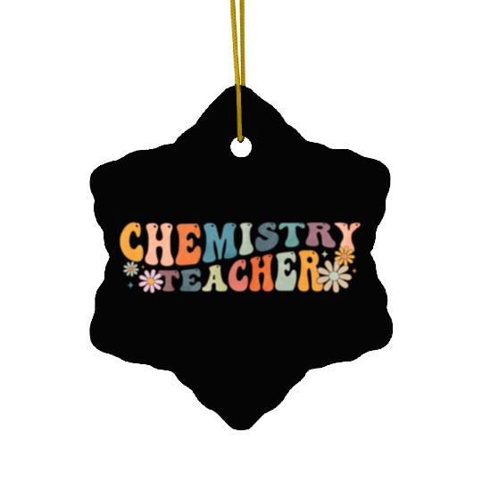 Groovy Chemistry Teacher Chemist Periodic Table Ceramic Ornaments