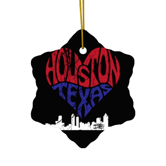 Houston Texas Pride Embrace the Spirit Ceramic Ornaments