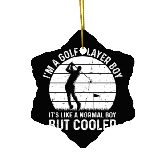 I'm A Golf Player Boy - Golfer Boys Ceramic Ornaments