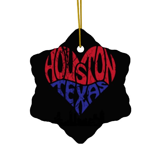 Houston, Texas Pride: Embrace the Spirit USA Ceramic Ornaments