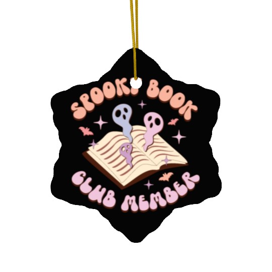 Spooky Book Club Member, Happy Halloween Day Ceramic Ornaments