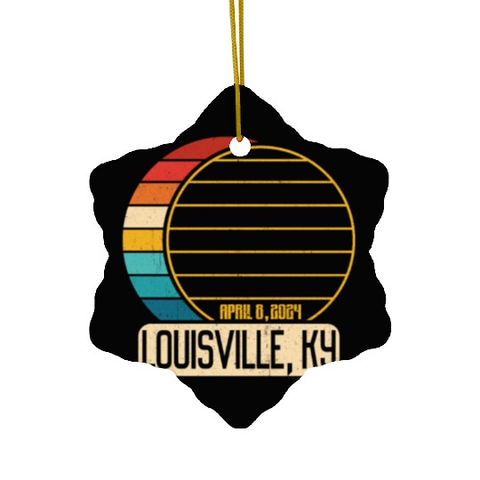 Total Solar Eclipse Kentucky Louisville EclipseLou Ceramic Ornaments