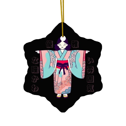 Kimono Kawaii Adorable Ceramic Ornaments