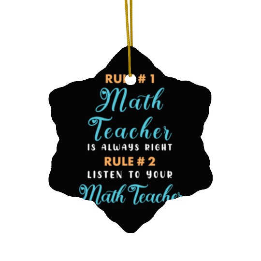 For Math Teacher Ceramic Ornaments