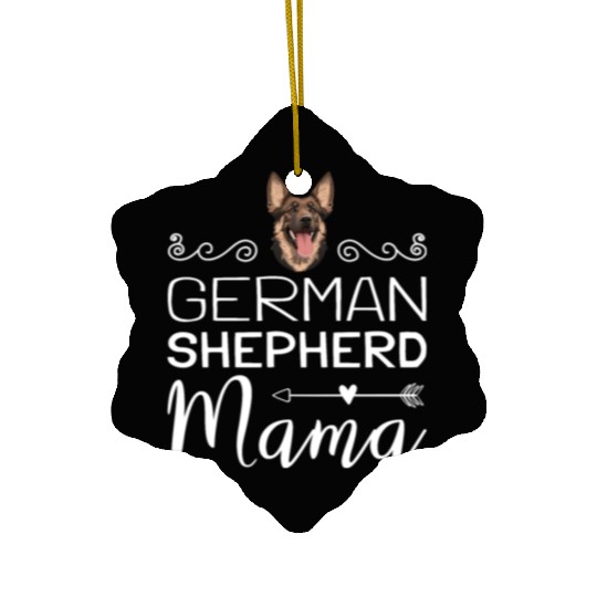 German Shepherd Mama Ceramic Ornaments