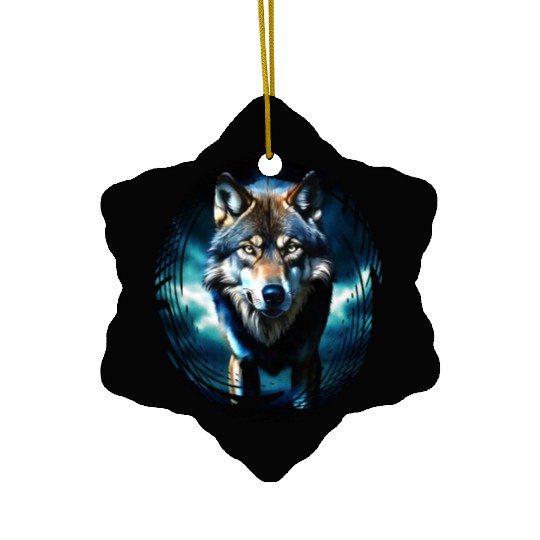 The Midnight Wolf Ceramic Ornaments