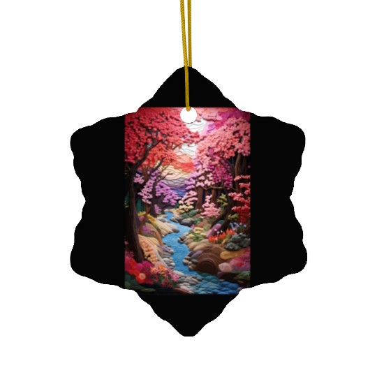 Multi-color Zen Garden river - Japanese Ceramic Ornaments