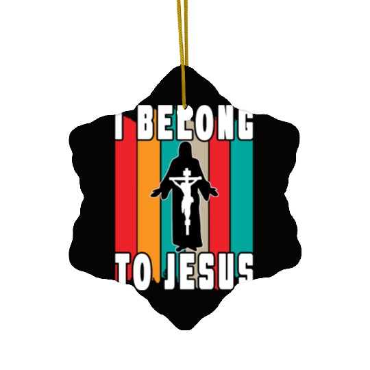 I Belong To Jesus Love Jesus Christian Christmas Ceramic Ornaments