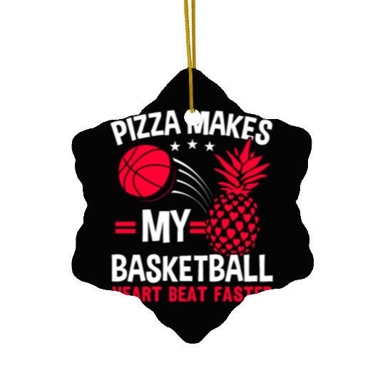 Pineapple Basketball Tropical Fruit Summer Sport Ceramic Ornaments