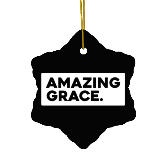 Amazing Grace Love Jesus Christian Christmas Ceramic Ornaments