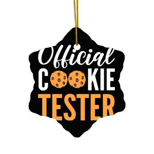 Official Cookie Tester Chef or Baker Gift Ceramic Ornaments