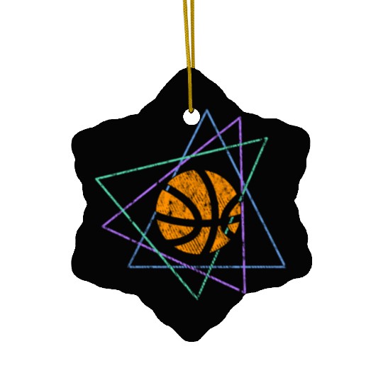 Neon Basketball Energy Ceramic Ornaments