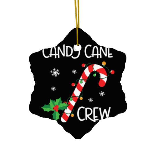 Candy Cane Crew Funny Christmas Lights Xmas Gift Ceramic Ornaments