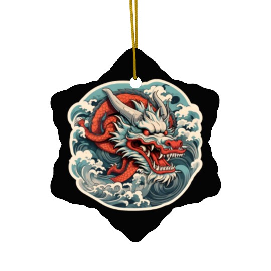 Japanese Dragon Ceramic Ornaments