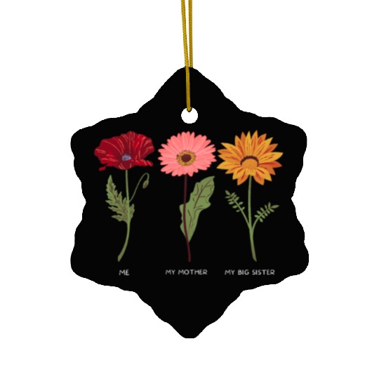 Big sister and mom and me Ceramic Ornaments