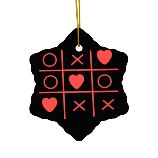 Cool Valentine s Day Criss Cross Heart Ceramic Ornaments