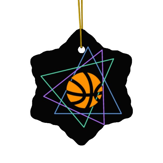 Neon Basketball Energy Ceramic Ornaments