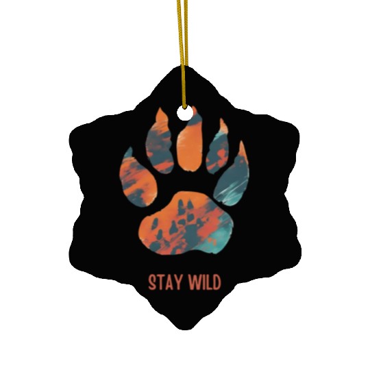 The Grizzly Bear Paw Ceramic Ornaments