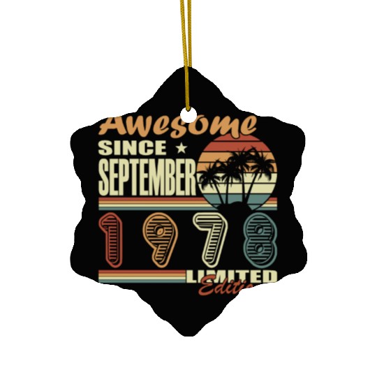 september 1978 Anniversary september 1978 septembe Ceramic Ornaments