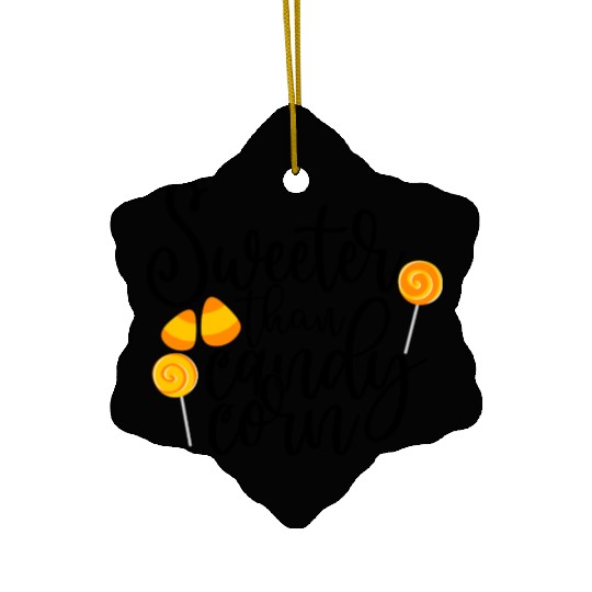 Sweeter Than Candy Corn Ceramic Ornaments