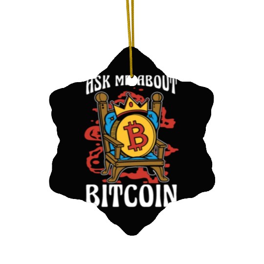 Cryptocurrency Ask Me About Bitcoin Stock Market Ceramic Ornaments