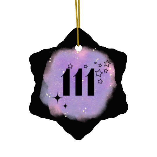 Angel Number 111 Numerology Lilac Ceramic Ornaments