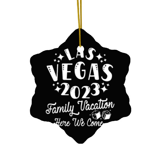 Family Vacation Las Vegas 2023 Matching Family Ceramic Ornaments