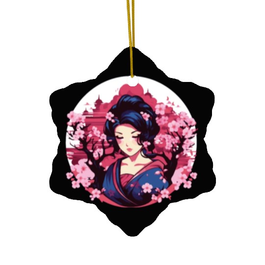 Geisha of Japan Ceramic Ornaments
