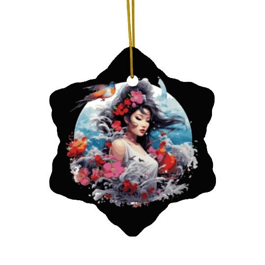 Geisha of Japan Ceramic Ornaments
