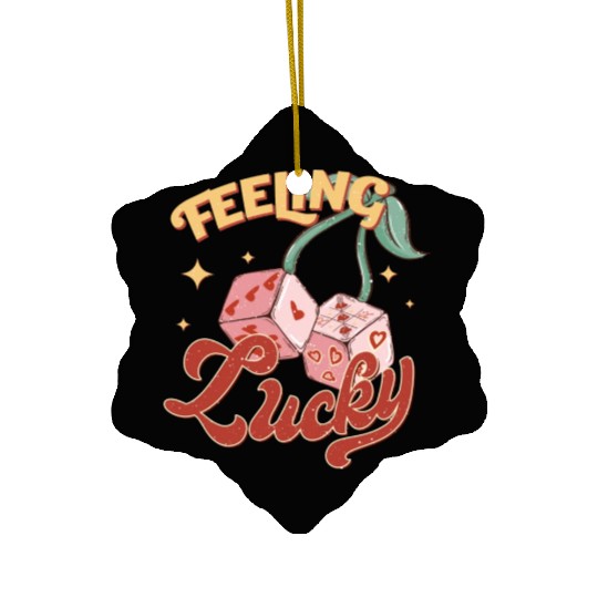 Feeling Lucky Tic Tac Toe Love Game Valentine Gift Ceramic Ornaments