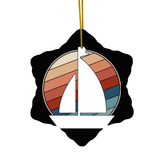 Sailing Boat Retro Style Ceramic Ornaments