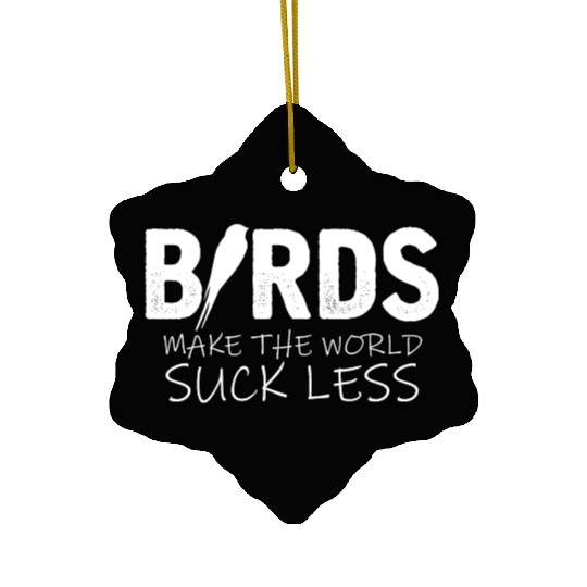 Birds Lover World Joke Budgie Canary Robin Lovers Ceramic Ornaments