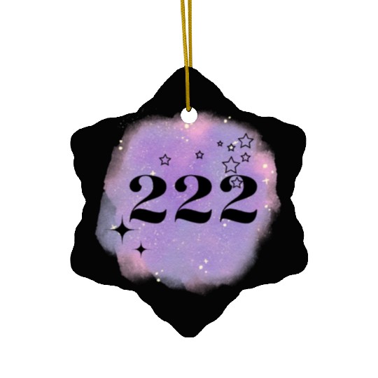 Angel Number 222 Numerology Purple Ceramic Ornaments
