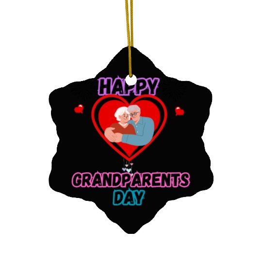Happy Grandparents Day Ceramic Ornaments