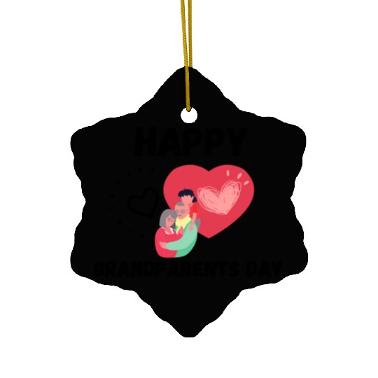 Happy Grandparents Day Ceramic Ornaments