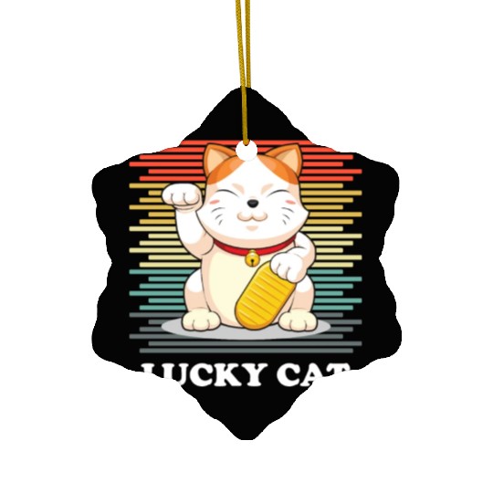 Lucky Cat - Maneki Neko Ceramic Ornaments