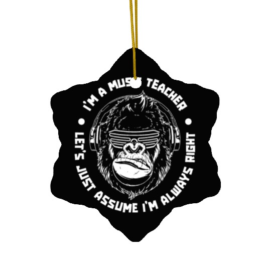 Music Teacher Funny Ceramic Ornaments