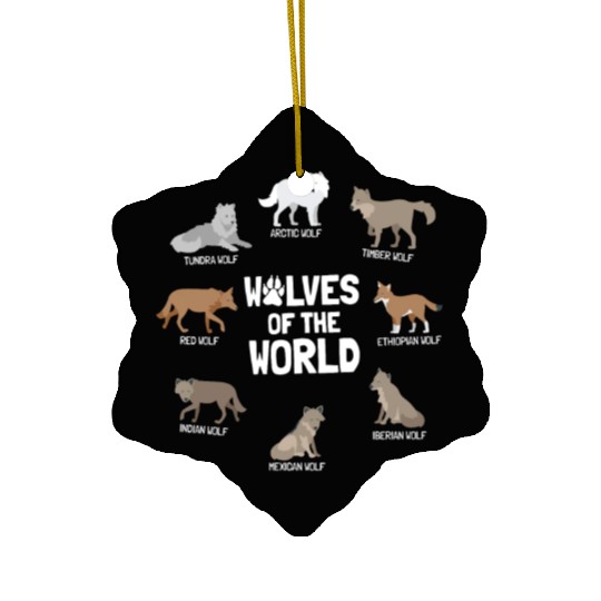 Wolves Of The World Wilderness Wildlife Ceramic Ornaments