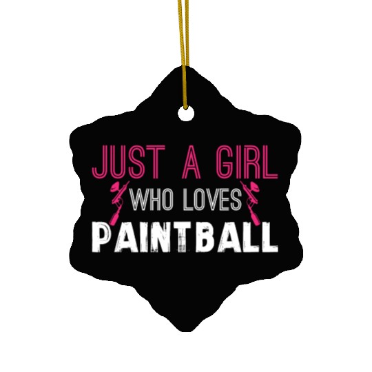 Paintball Girl Paintballer Airsoft Gear Camo Mask Ceramic Ornaments