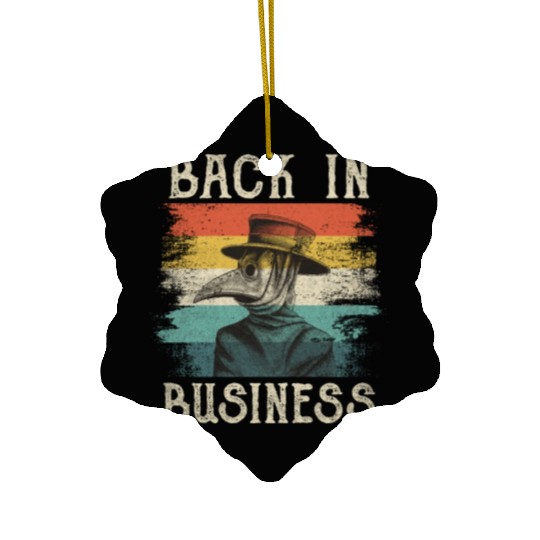 Plague Doctor Mask Vintage Retro Quarantine Humor Ceramic Ornaments