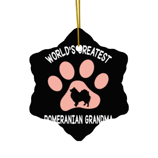 T7tee Happy Mother Day Pomeranian Dog Lover Ceramic Ornaments