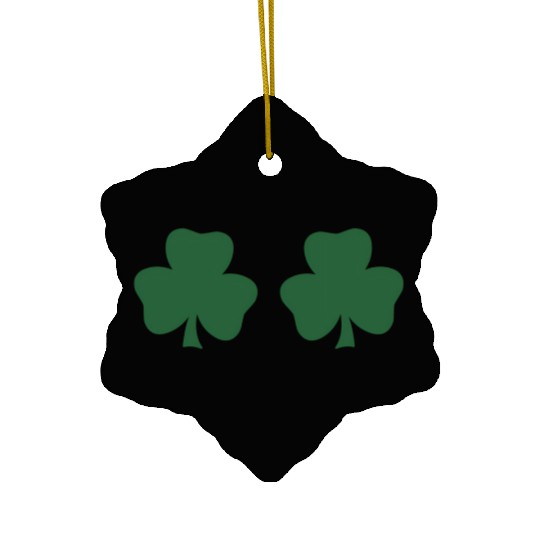St Patricks Day Shamrock Breasts Boobs Ceramic Ornaments