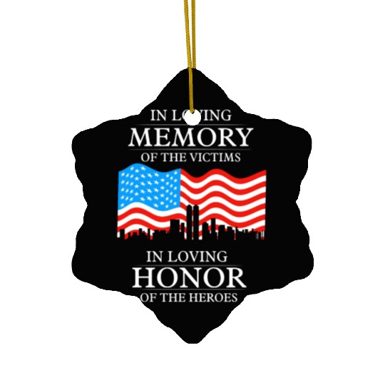 911 in loving memory Ceramic Ornaments